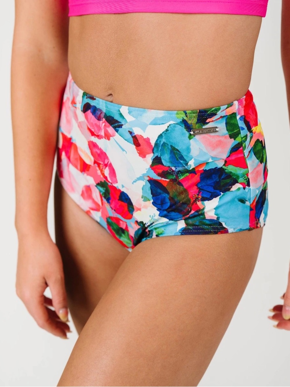 🌸🌹ZYIA Floral Classic Hi-waisted Swimsuit Bottom